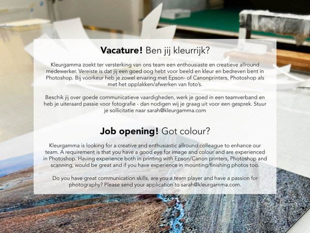 kleurgamma-vacature